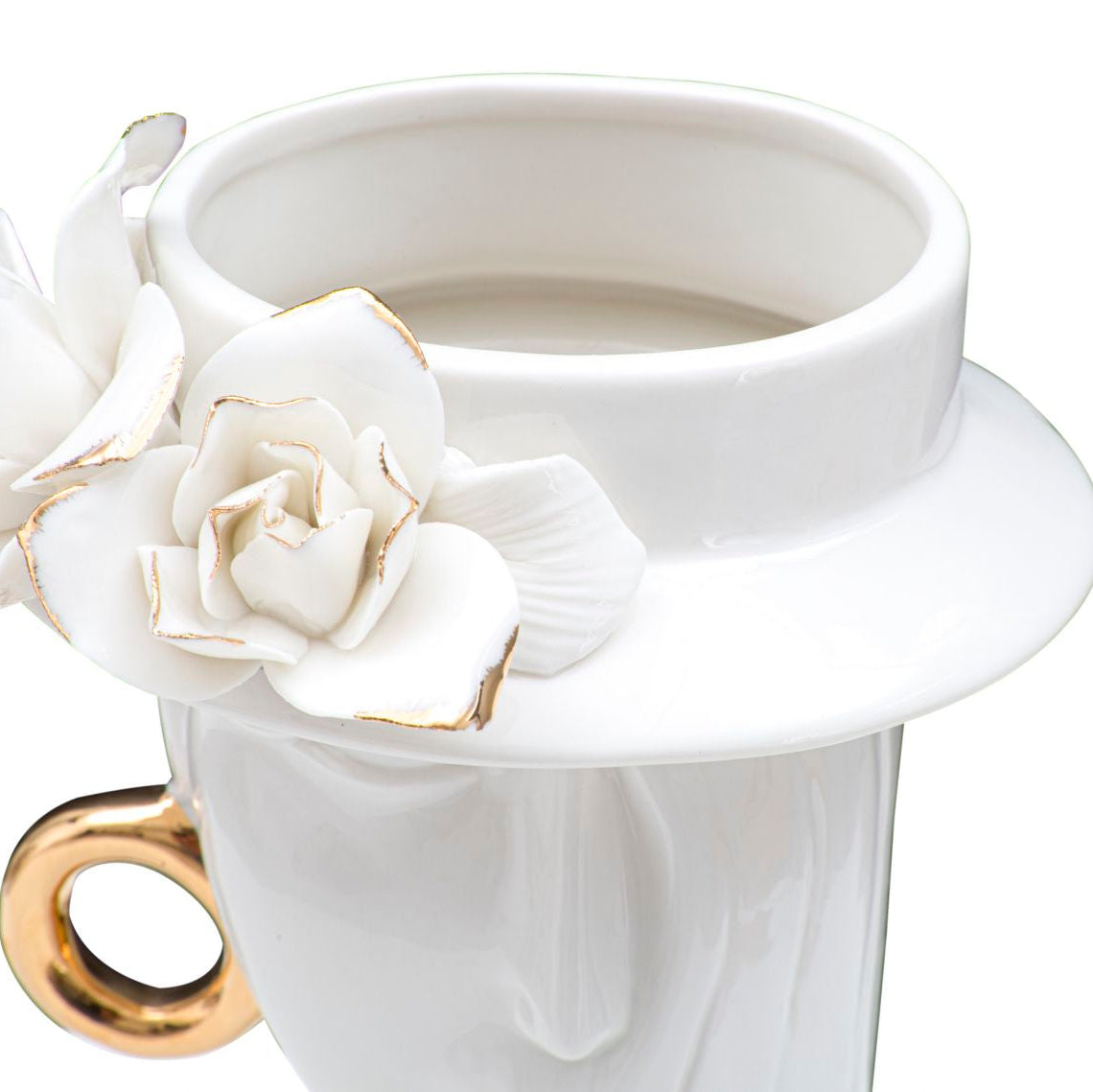 Vaso Decorativo Woman Elegant in Porcellana Bianca H23,5 cm
