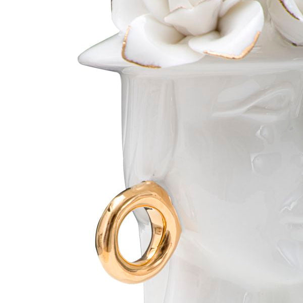 Vaso Decorativo Woman Elegant in Porcellana Bianca H23,5 cm