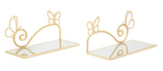 COMODINO MENSOLA BUTTERFLY COPPIA CM 41,5X18X21