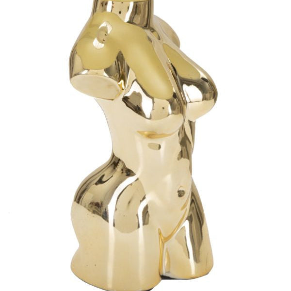 Lampada da Comodino Glam Woman Oro H39,5 cm con Busto Femminile