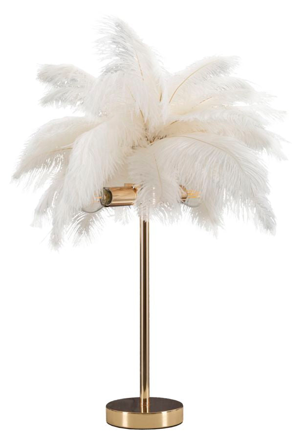 LAMPADA DA TAVOLO PALM BIANCA CM Ø 40X55