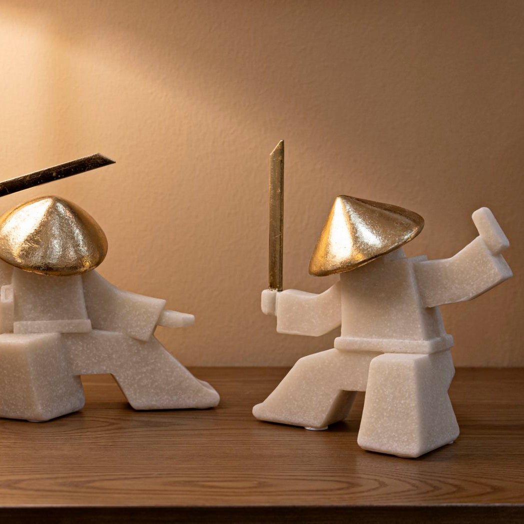 Statuetta Decorazione Samurai Oda In Resina 17x7,5x18,5 cm