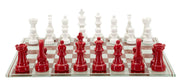 SET SCACCHIERA ROSSA/BIANCA CM 61X61X14