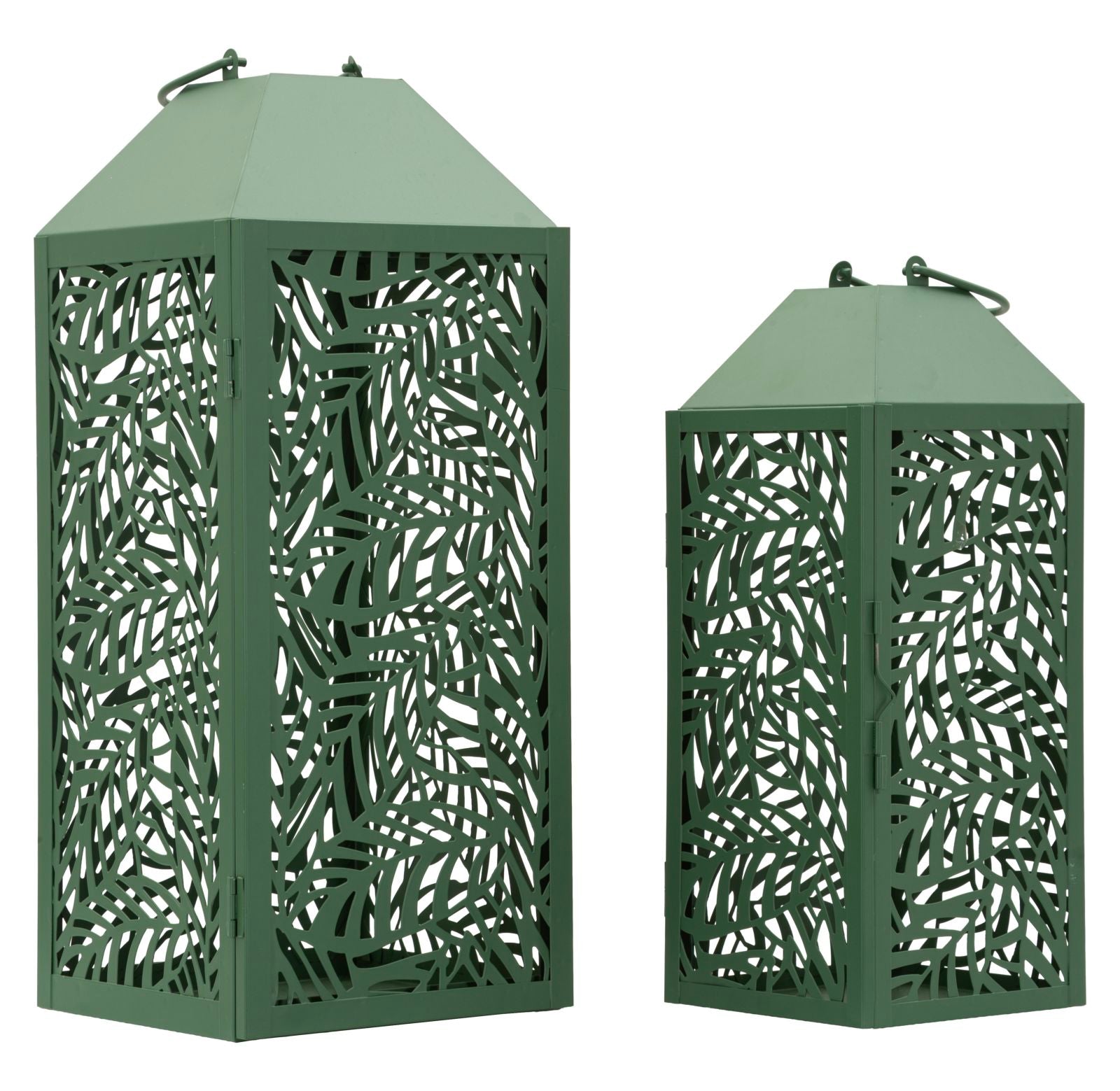 LANTERNE CARVING COPPIA CM 17,8X17,8X44-13,8X13,8X34