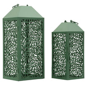 LANTERNE CARVING COPPIA CM 17,8X17,8X44-13,8X13,8X34