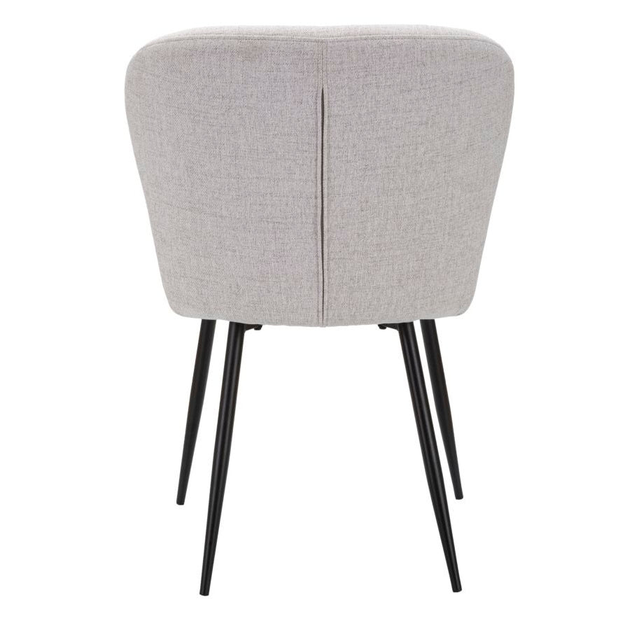 Set 2 Sedie Losanna 58x60,5x85 cm in Tessuto – Grigio e Verde