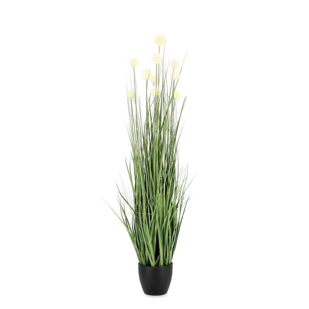 Pianta Artificiale Eriophorum Bianco in Vaso H68 cm Decorazione Realistica