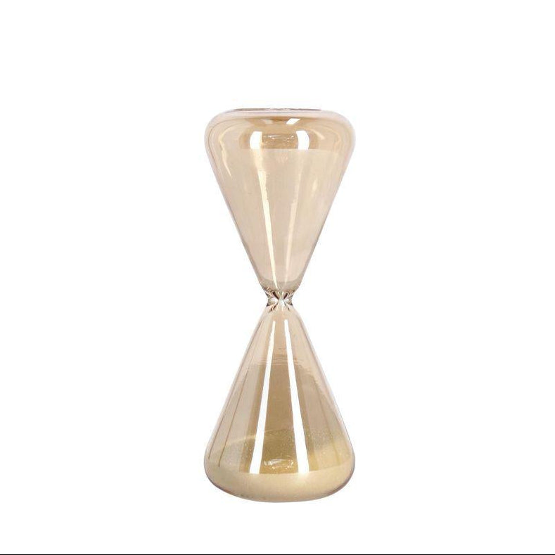 Clessidra Decorativa Kronos Ambra-Bianco in Vetro – 2 Dimensioni