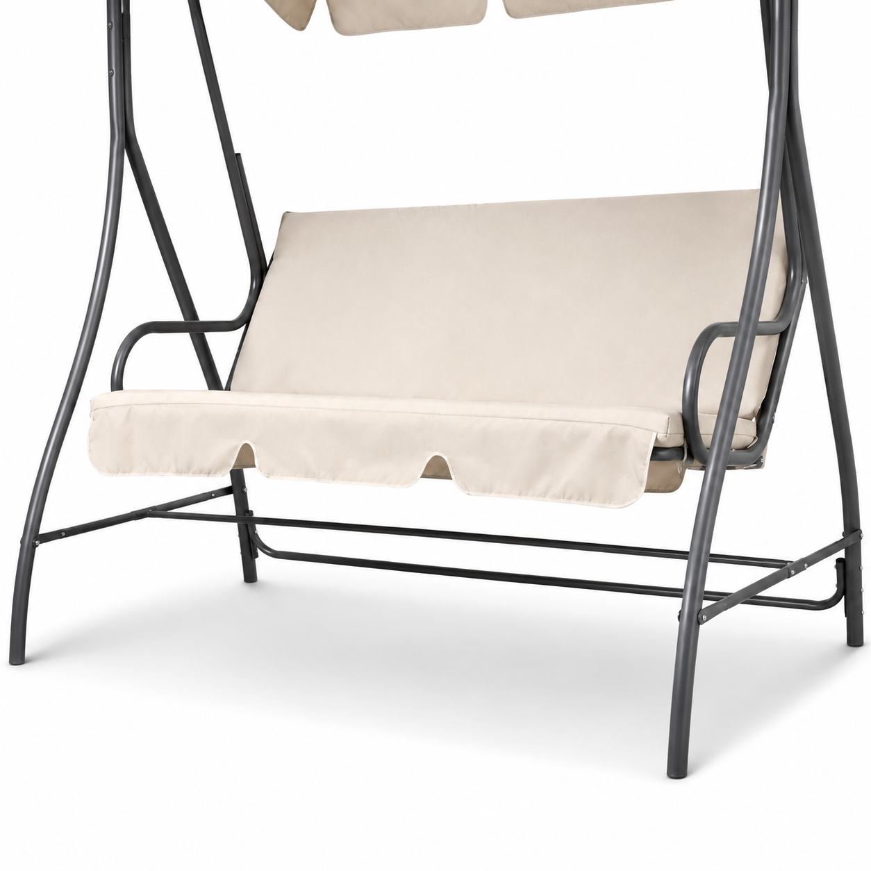 Dondolo da Giardino Brezza 3 Posti Beige in Acciaio