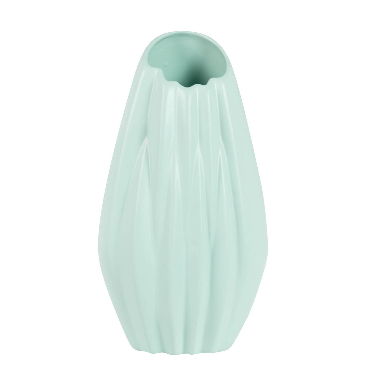 Vaso Decorativo in Ceramica Turchese Moderno 22x19x45 cm