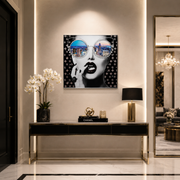 Quadro Decorativo NY View KARE con Cornice Argento 50x50 cm