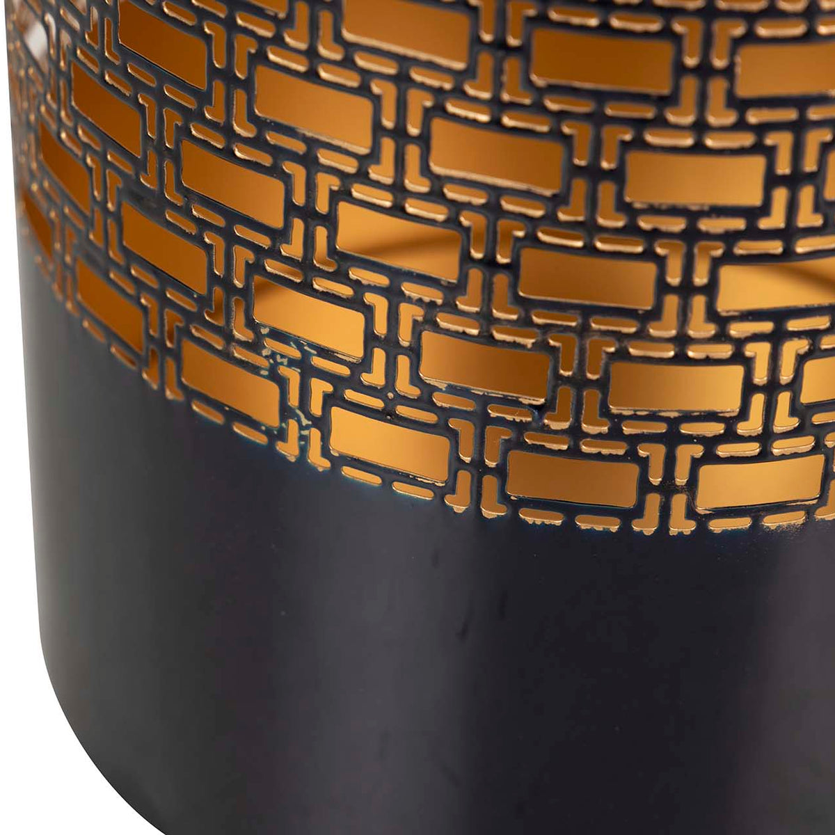 Portaombrelli in Metallo Decorativo 20x20x45 cm Design Geometrico