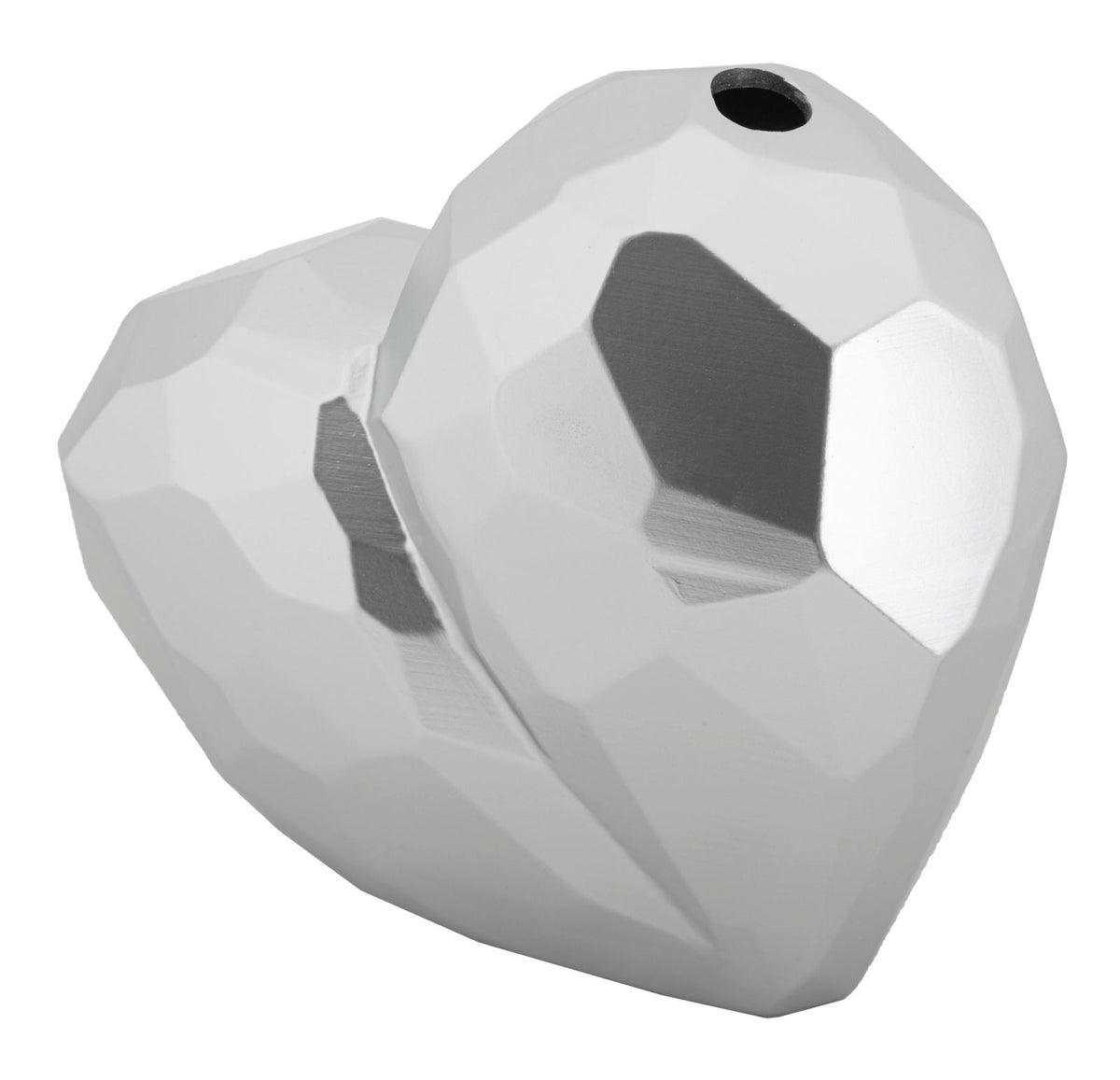 Vaso Decorativo Cuore Argento in Resina 19 x 9 x H18 cm