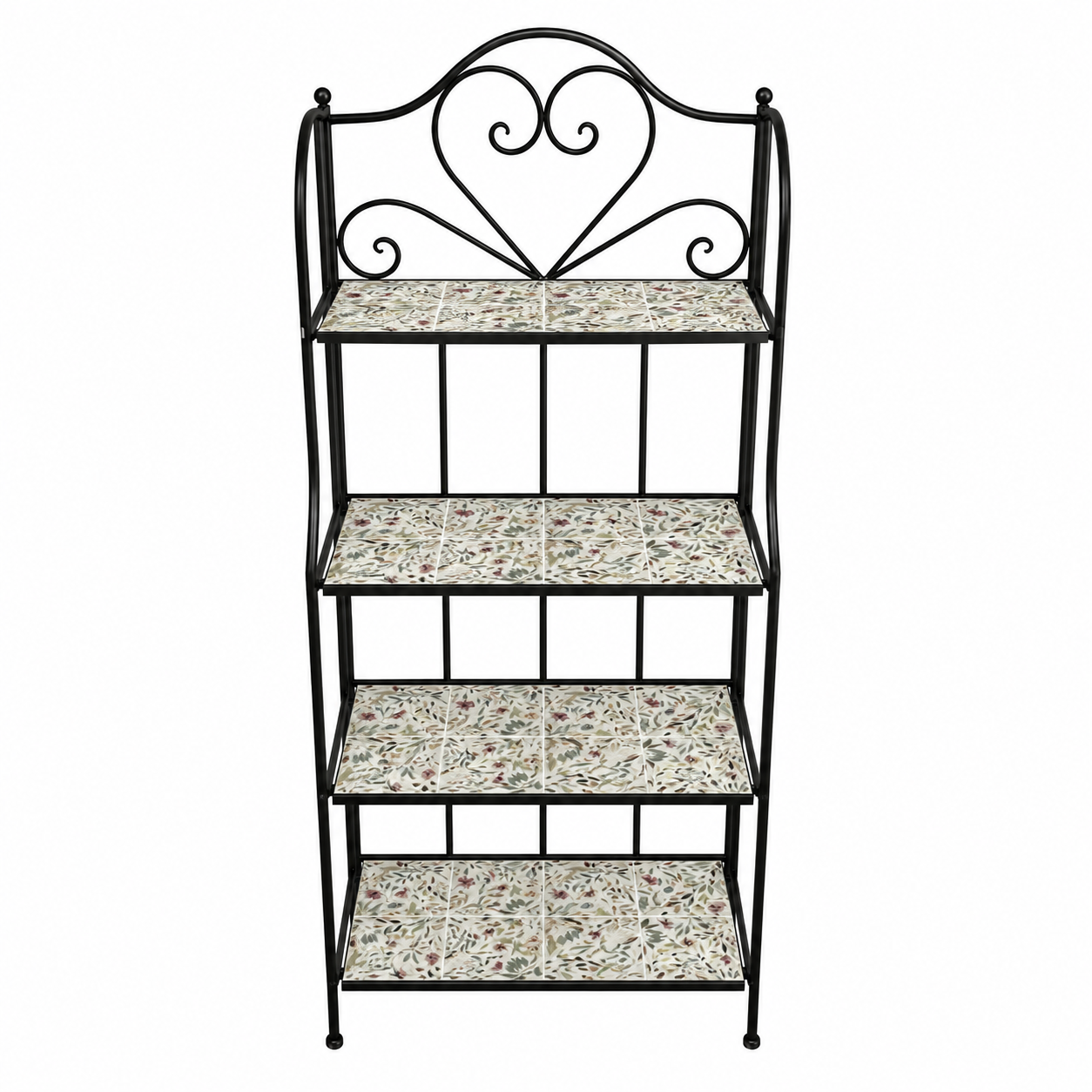 Scaffale Pieghevole in Metallo con Mosaico Lille 57x27x133 cm
