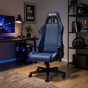 Sedia Poltrona Sparco Gaming Ufficio Blu Navy