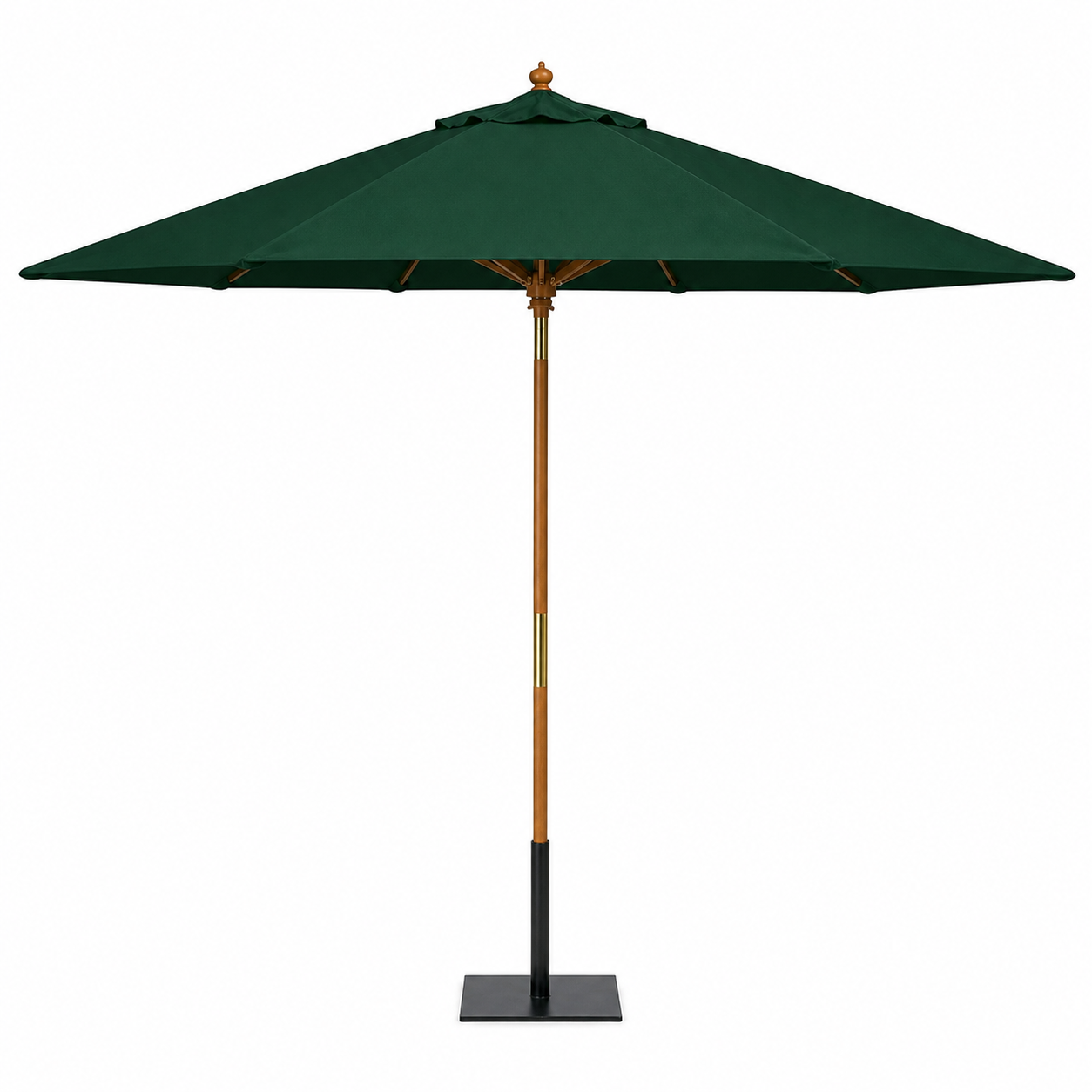 Ombrellone da Giardino in Legno Nauru Ø2,5 m Verde con Palo Ø38 mm