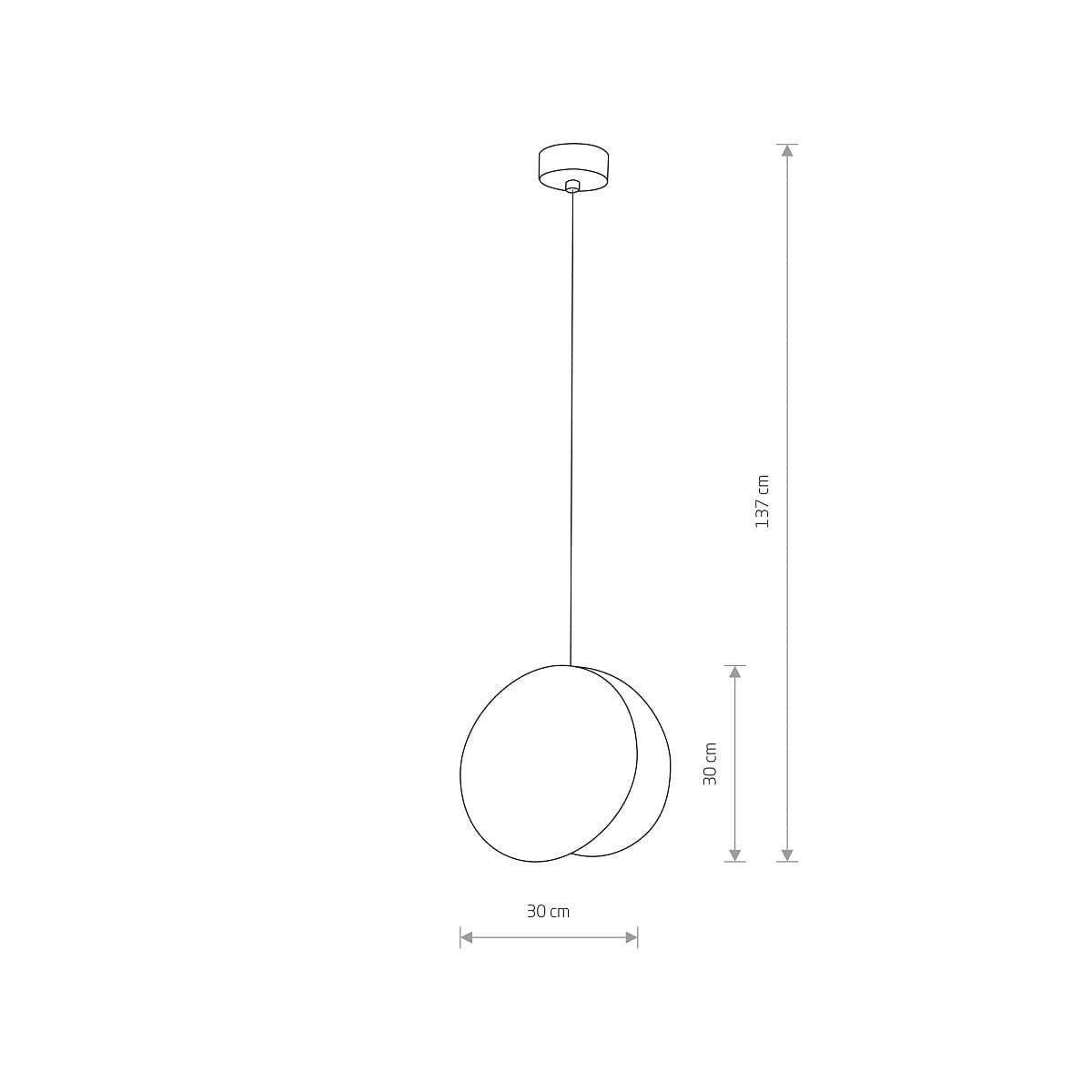 Lampadario a Sospensione Wheel Ruota Oro e Nero Ø30 cm H137 cm