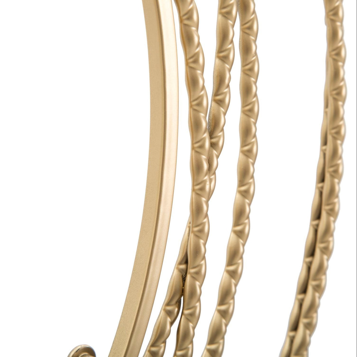 Orologio da Parete Gold Strips Ø50 cm Oro Design a Cerchi Intrecciati