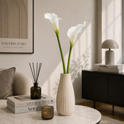 Set 2 Rami di Calla Artificiale Bianca DEA H77 cm Fiori Realistici