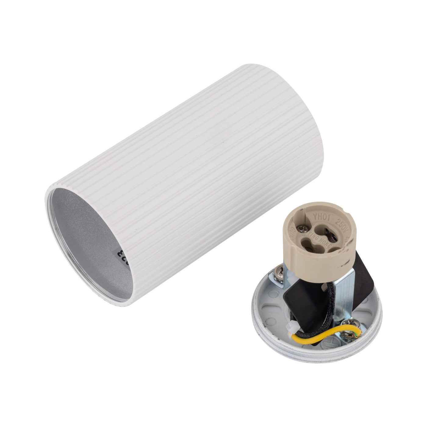 Faretto da Soffitto Cilindrico Tune in Alluminio Bianco Ø55mm H100mm