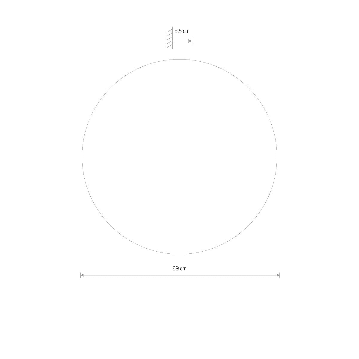 Applique Led Tonda con Effetto Specchio D. 29cm 3000K Bianco Caldo