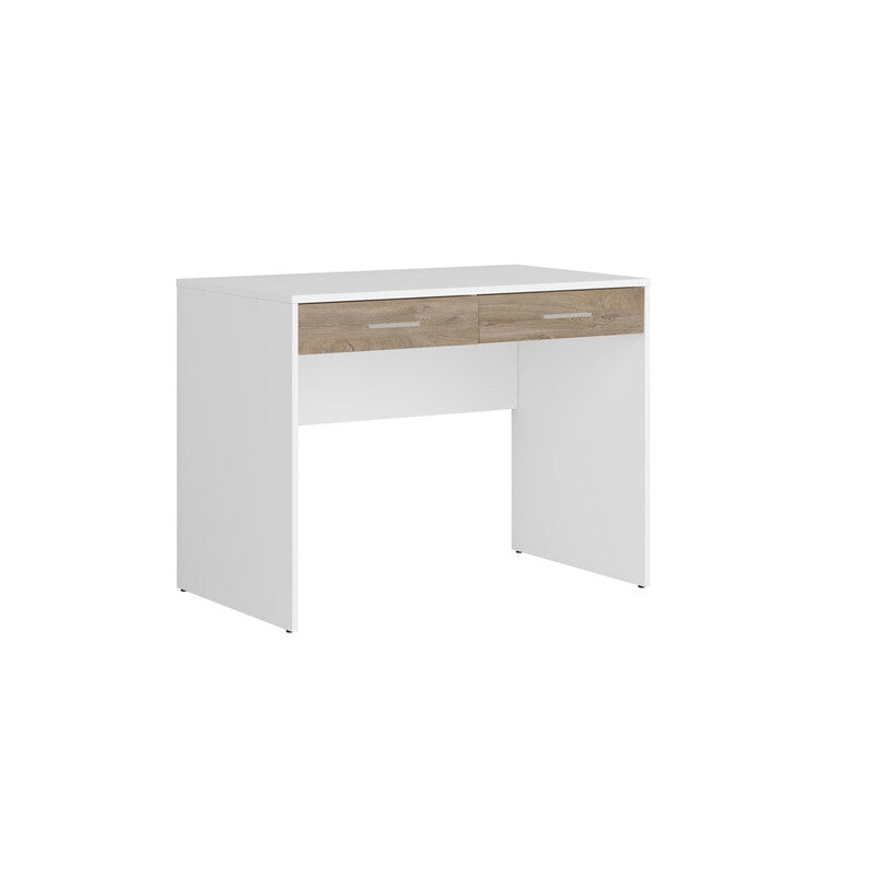 KIT SCRIVANIA 2 CASSETTI USB 100X60X75 BIANCO/ROVERE