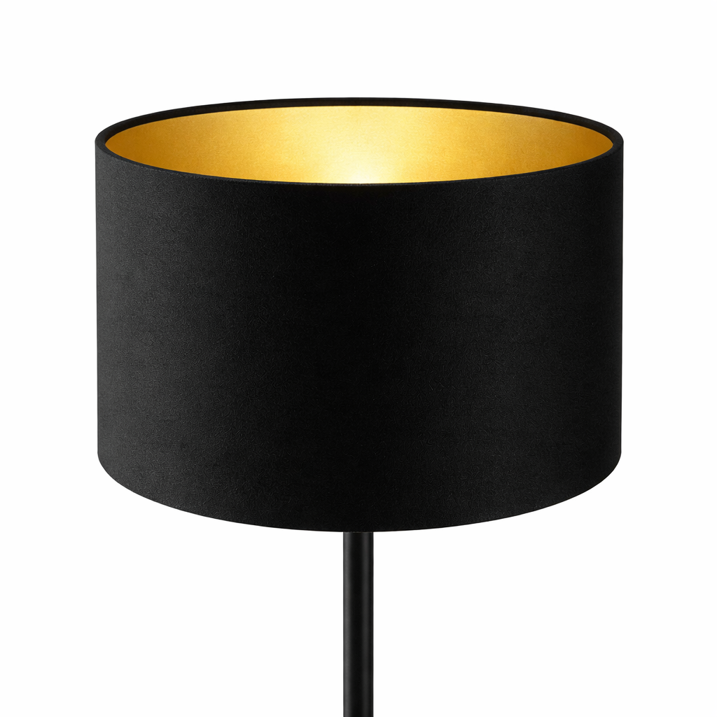 Lampada da Tavolo Alice Nero Oro H 40,5 cm Attacco E27