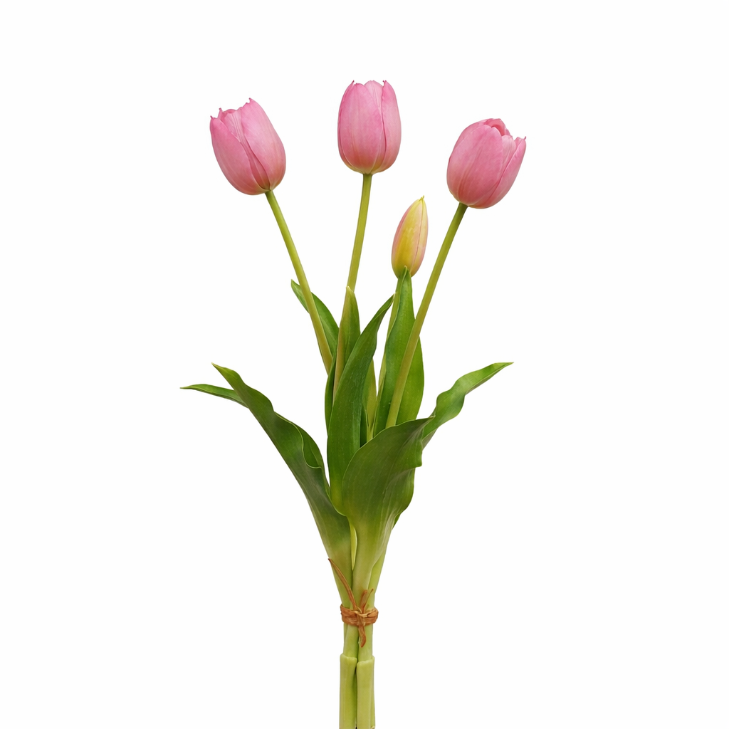 Mazzo di Tulipani Artificiali Realistici Olis 5 Tulipani  H 40cm