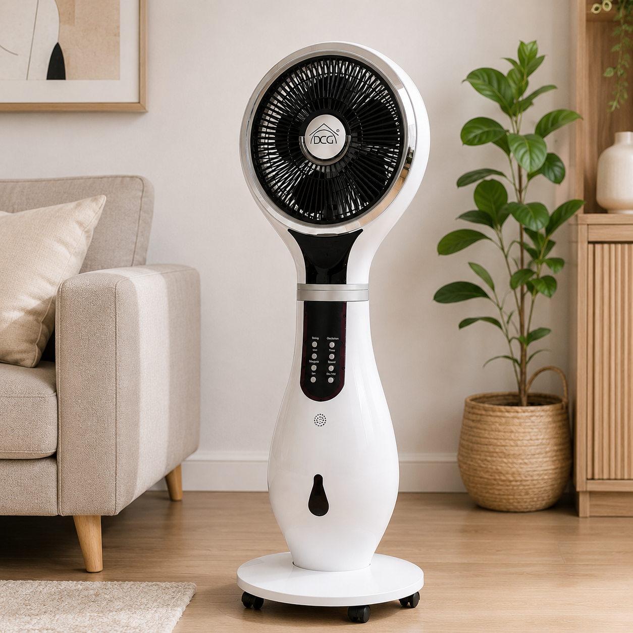 Ventilatore Umidificatore 80w Con Funzione Anti Zanzare E Ionizzatore