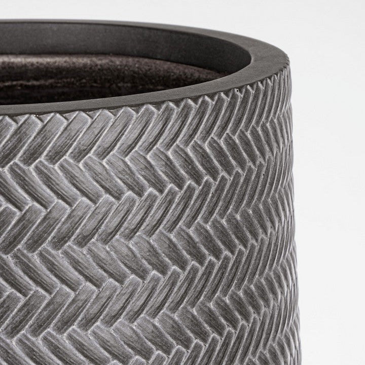 Vaso Tressage Alto Grigio cm 40 x h.75