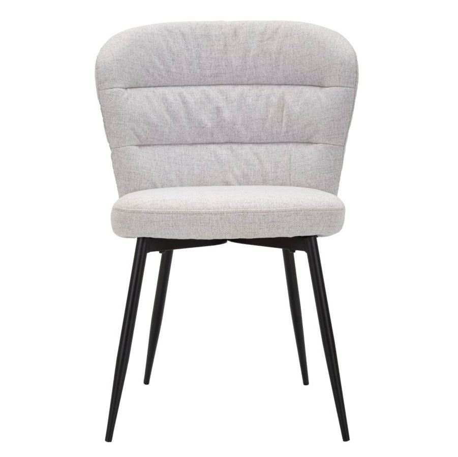 Set 2 Sedie Losanna 58x60,5x85 cm in Tessuto – Grigio e Verde