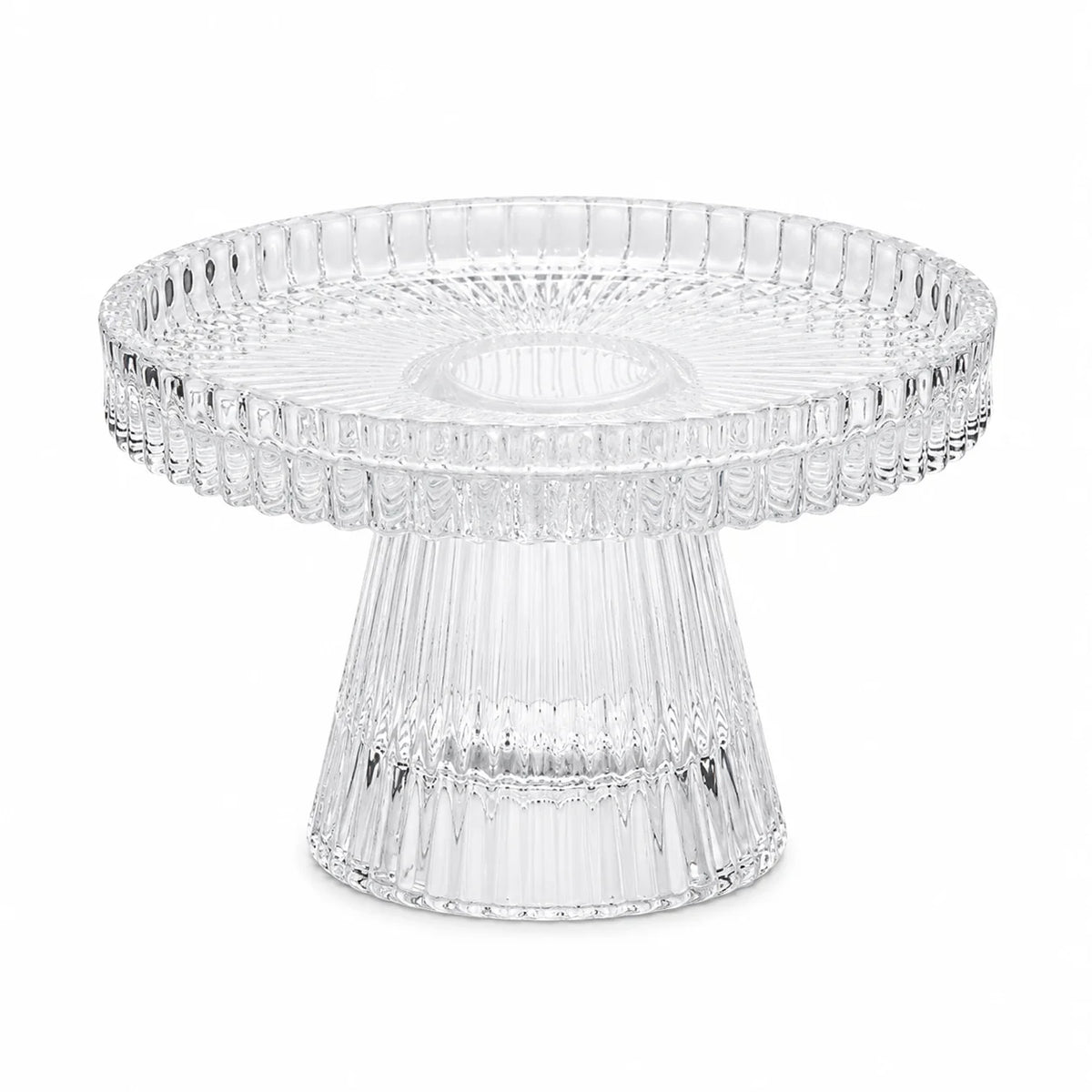 Set Decorativo con Clessidra in Vetro Bianco Perla, Candela e Portacandela Trasparente
