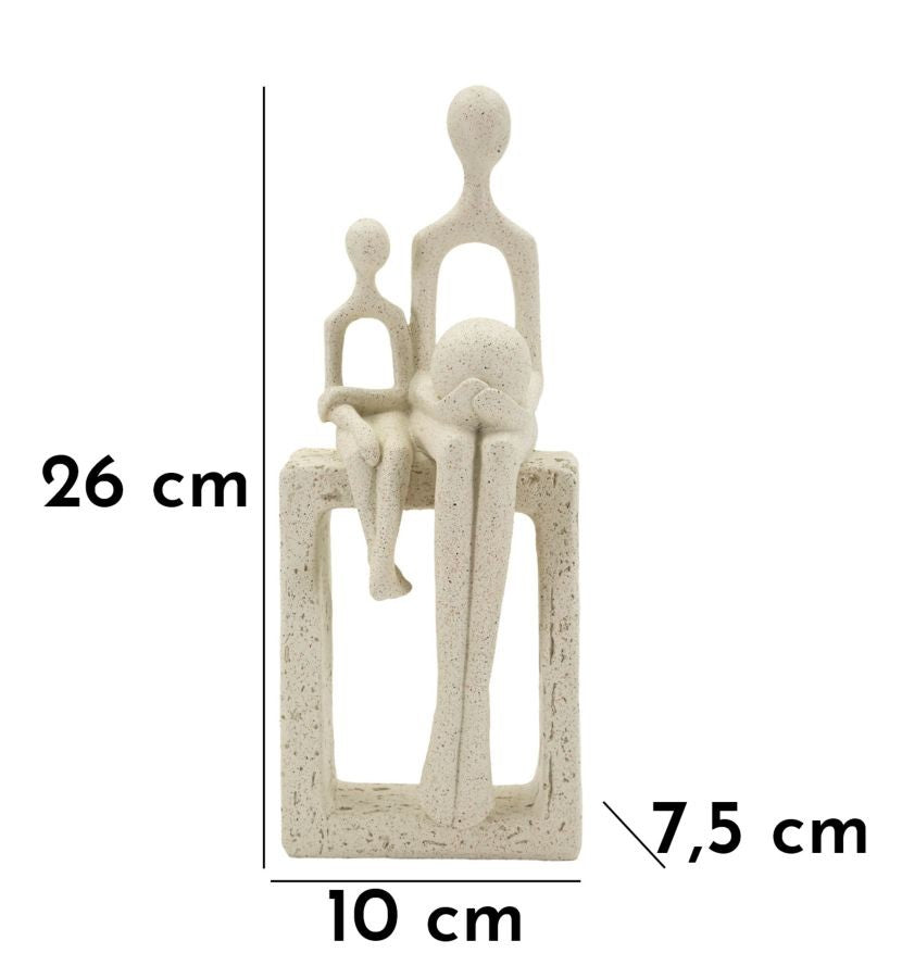 Statuetta Maternità Stons Beige H26 cm in Poliresina
