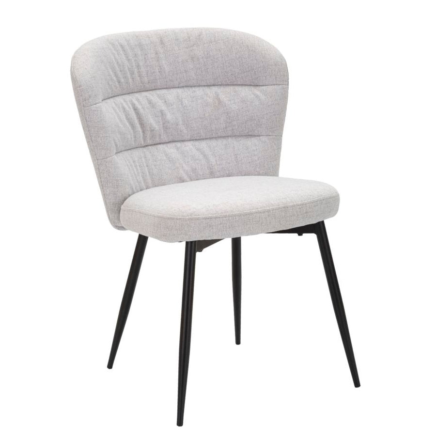 Set 2 Sedie Losanna 58x60,5x85 cm in Tessuto – Grigio e Verde
