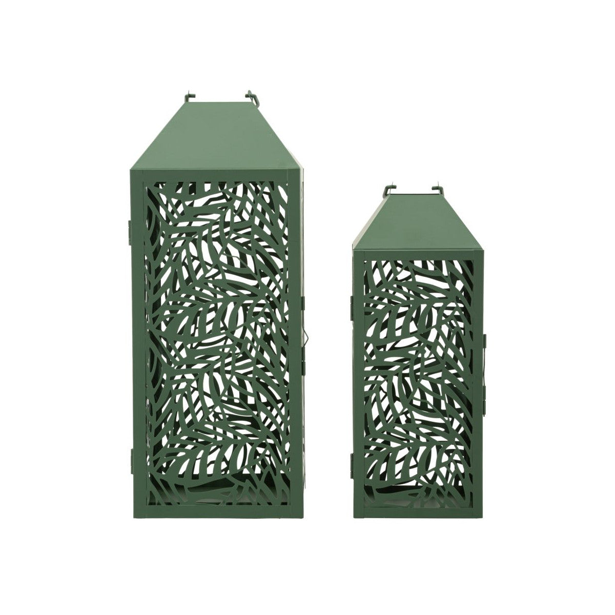 LANTERNE CARVING COPPIA CM 17,8X17,8X44-13,8X13,8X34