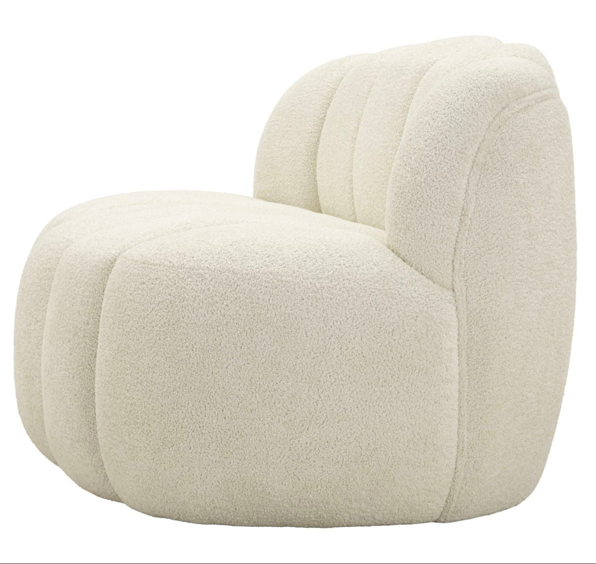 Divanetto Ball Bianco 145x80x69 cm in Poliestere Design Morbido