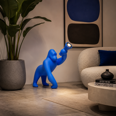 Lampada Kong Gorilla XS Blu Qeeboo H 55 cm