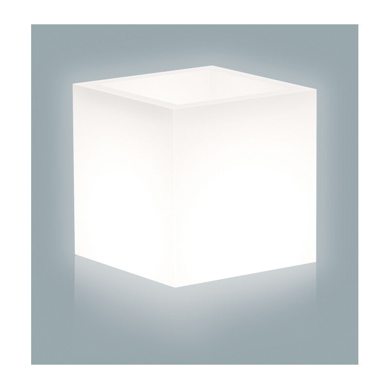 VASO CUBE BRIGHT 40X40XH41CM 13,5 L BIANCO