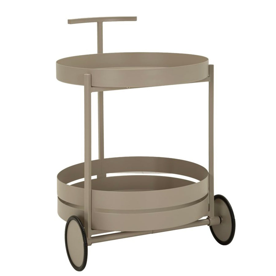 Carrello Saturno 40x49,5x61 cm in Metallo – Tortora e Ottanio