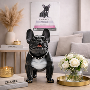 Statuetta Figura Decorativa Cane Bulldog Gangster Dog Scultura Pop in Resina