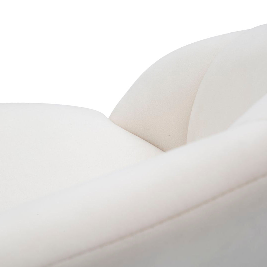 Sgabello Bar Prague Crema in Velluto 104 cm con Gambe Nere e Dettagli Oro
