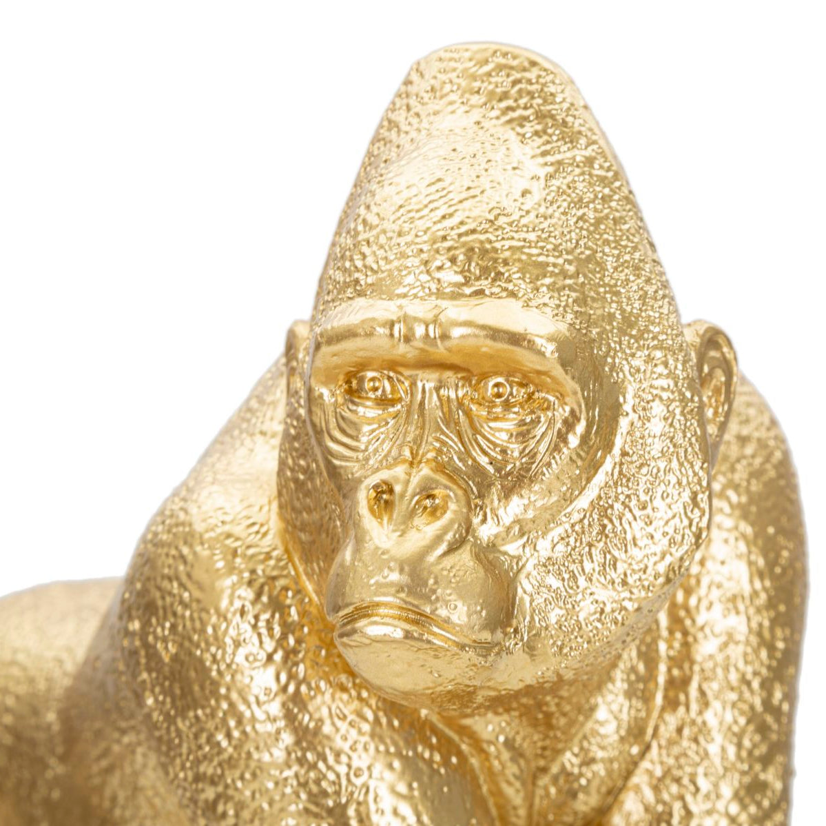 Statuetta Decorativa Gorilla Oro in Poliresina 24,3 x 13,9 x H22,8 cm