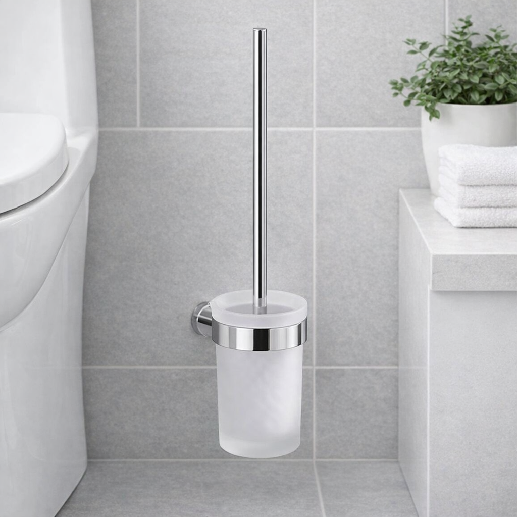 Portascopino WC Cromato Pirenei Design Moderno