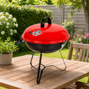 Barbecue Portatile a Carbonella Aktive Ø36 cm con Coperchio Rosso
