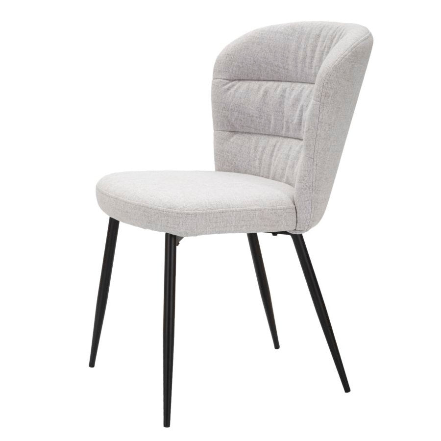 Set 2 Sedie Losanna 58x60,5x85 cm in Tessuto – Grigio e Verde