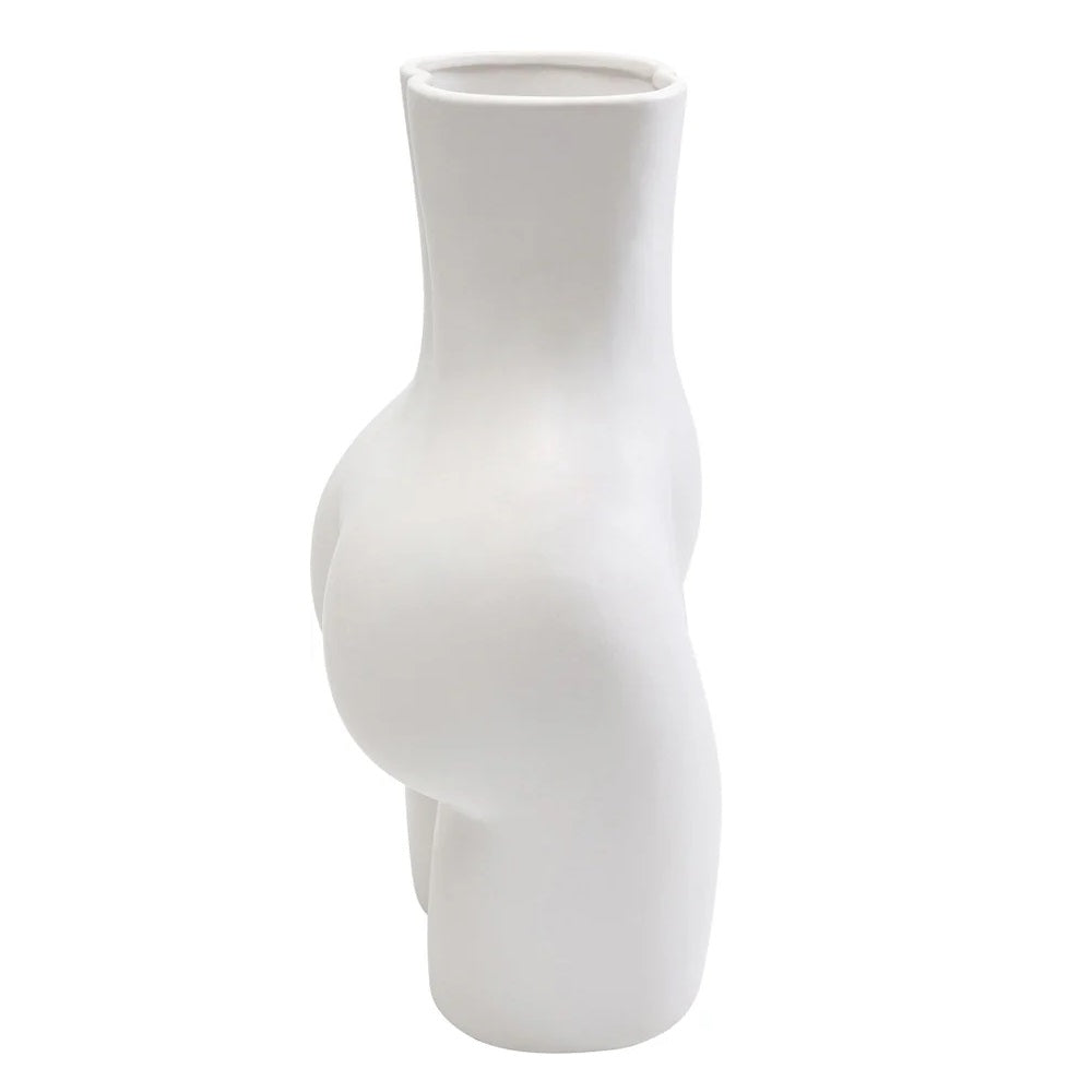 Vaso Donna Bianco 40 cm Decorativo Femminile di Design