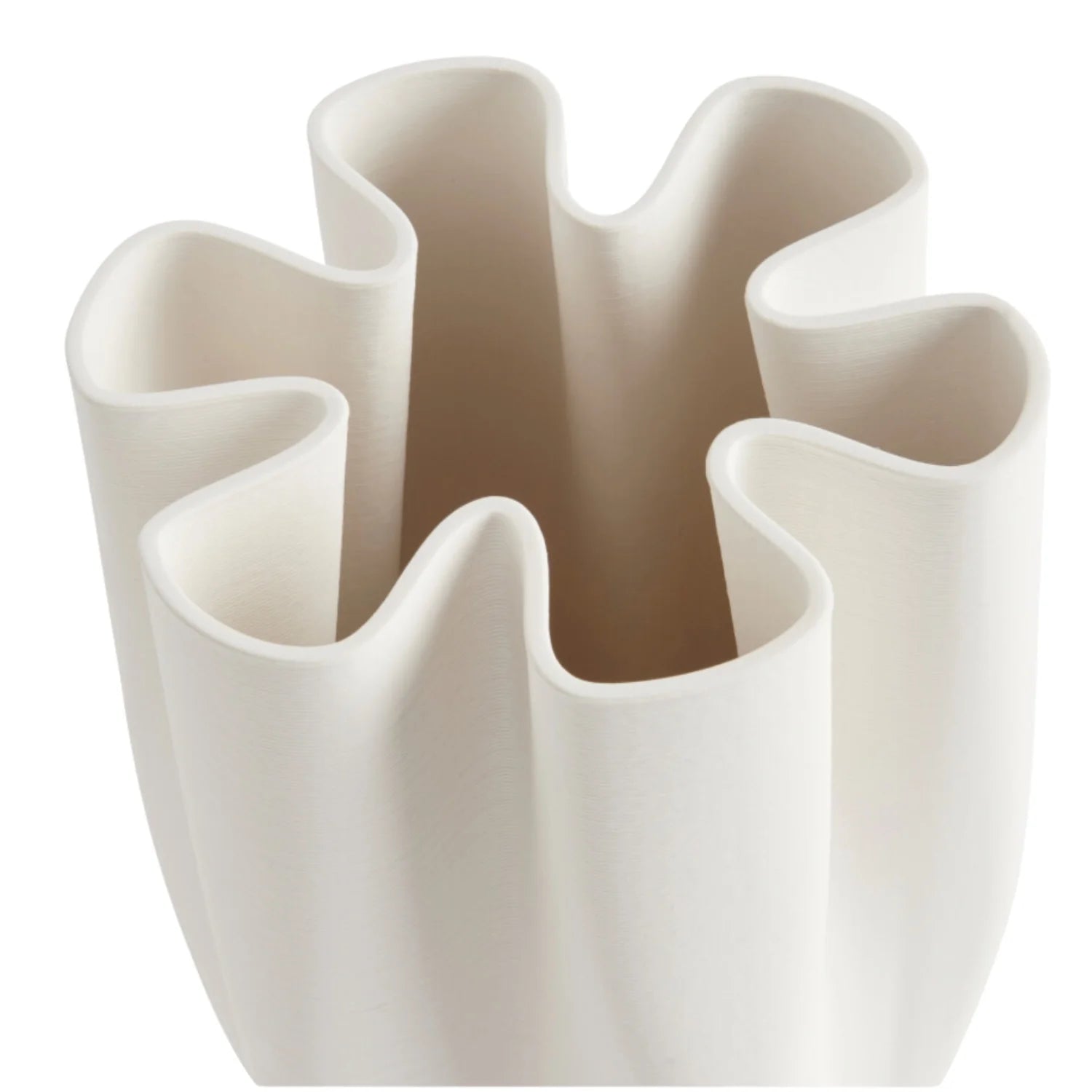 Vaso Decorativo Maeli Scultoreo Ondulato In Ceramica H 32cm