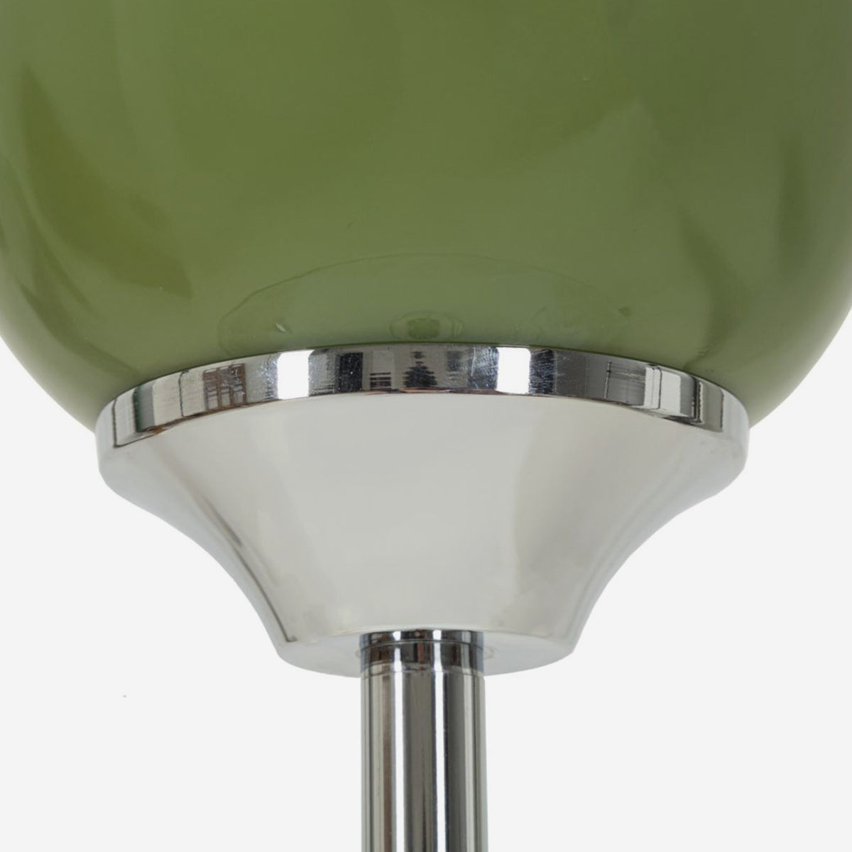 Lampada da Terra Eva One Ø40x160 cm con Base in Vetro Verde e Paralume Nero