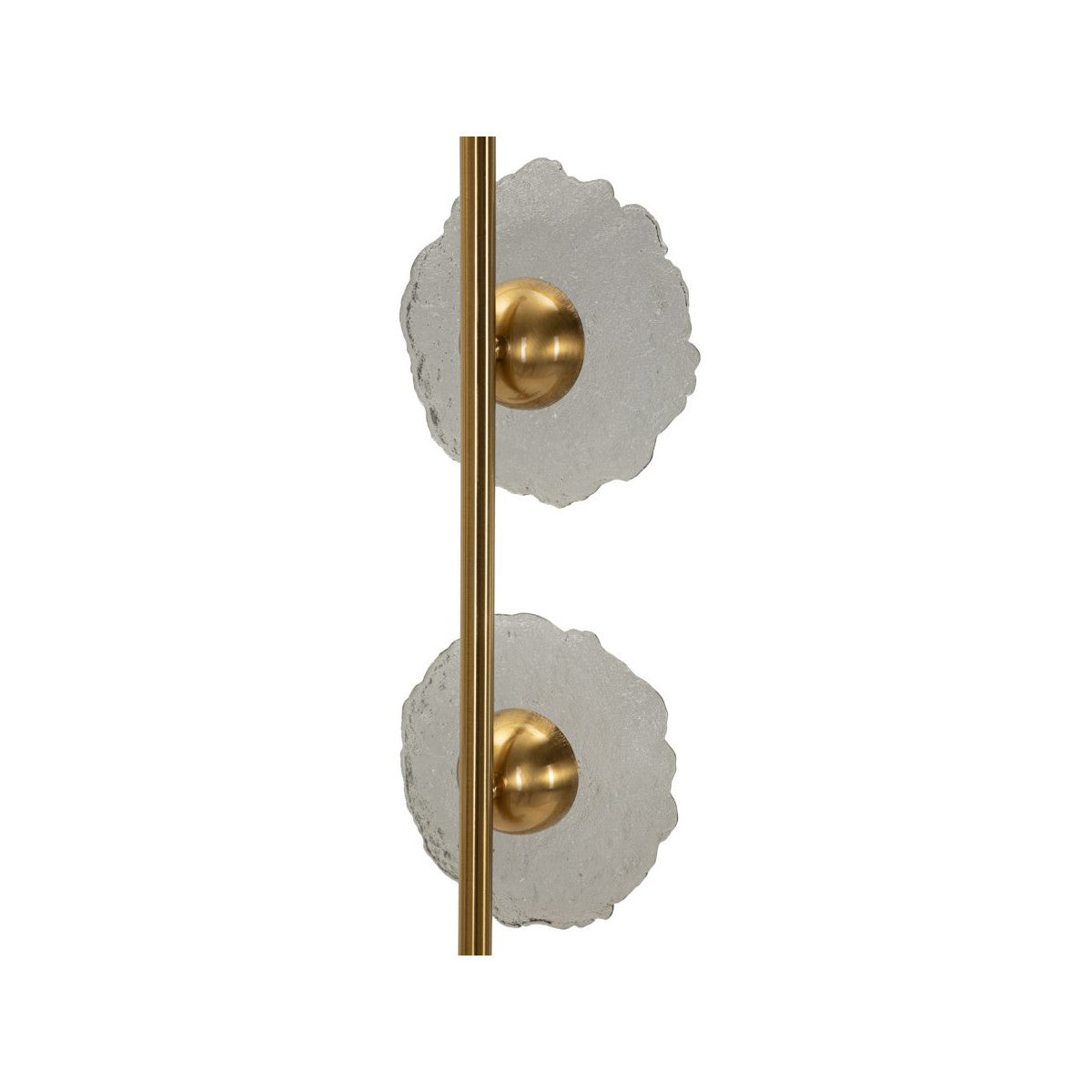 Lampadario Emily Verticale Oro e Vetro Grigio Fumé H110 cm 5 Luci E27