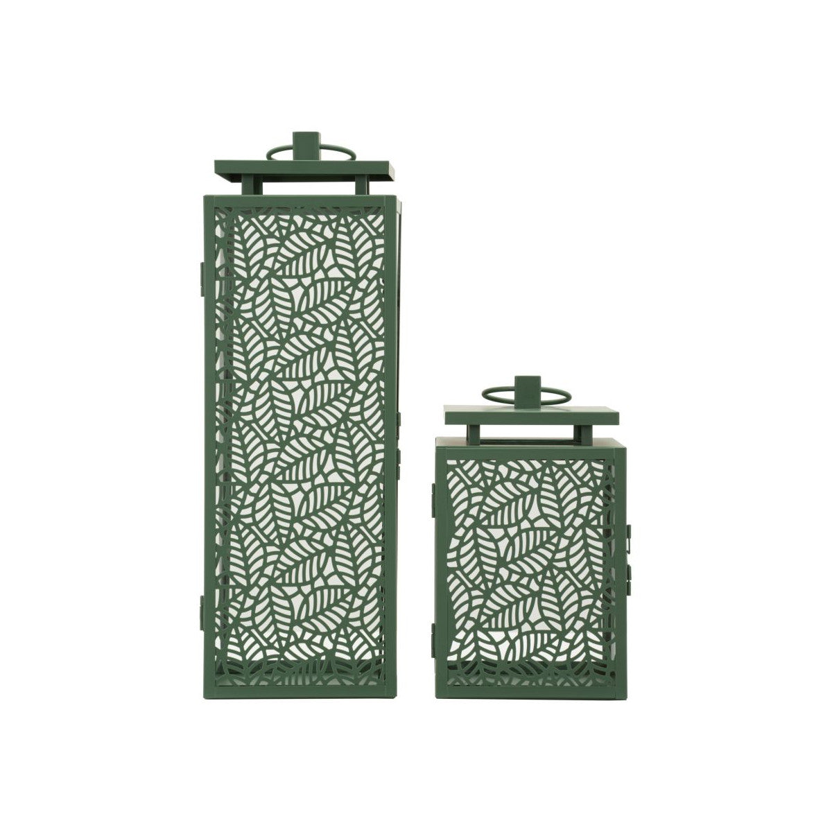 LANTERNE HALL COPPIA CM 15X14,5X41,5-15X14,5X24 (VETRO TEMPERATO)